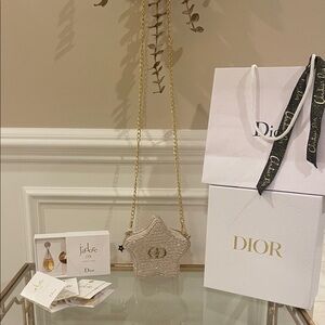Dior Star-Shaped Gold Bag with Gold Chain